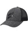Hurley Men's  Heathered Black Icon Slash Trucker Snapback Hat In Heathered Black