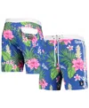 Hurley Men's  X '47 Brand Black San Francisco Giants Phantom Tailgate Swim Shorts In Royal