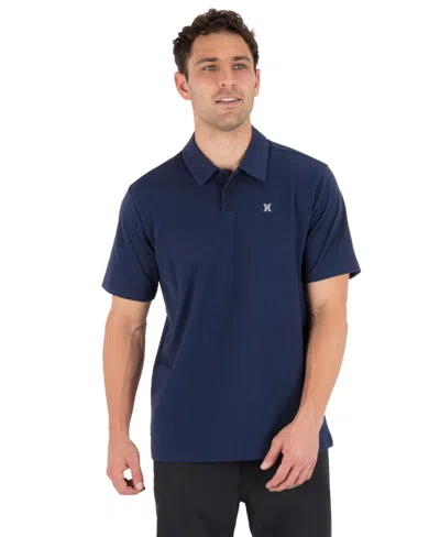 Hurley Men's Icon Slub Short-sleeve Polo Shirt In Blue