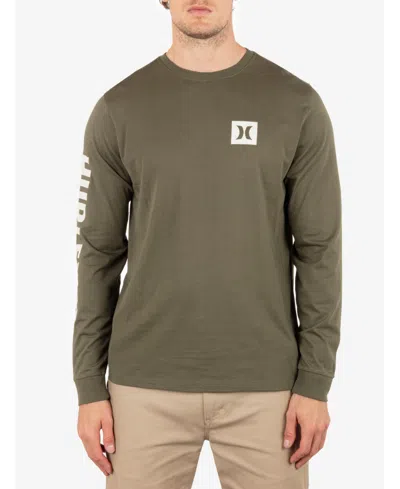 Hurley Men's Icon Tee Long Sleeve T-shirt In Cargo Green