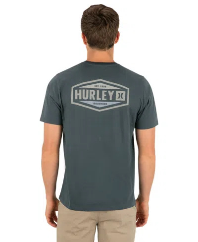 Hurley Men's Industry Artwork At Top Left Chest Regular-fit T-shirt In Green