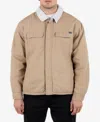 Hurley Men's Industry Sherpa Lined Canvas Long Sleeve T-shirt In Khaki