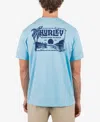 Hurley Men's Island Vibes Slub Short Sleeve T-shirt In Blue Dream