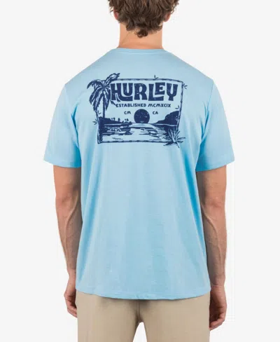 Hurley Men's Island Vibes Slub Short Sleeve T-shirt In Blue Dream