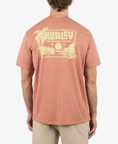 Hurley Men's Island Vibes Slub Short Sleeve T-shirt In Martian Rust