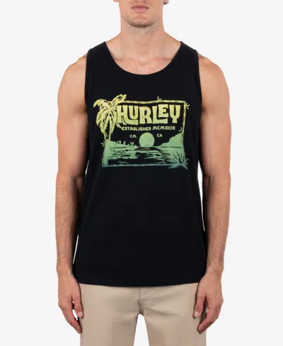 Hurley Men's Island Vibes Slub Tank Top In Black