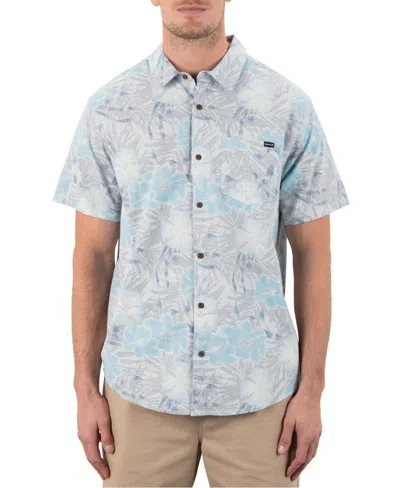 Hurley Men's Lido Stretch Short Sleeve Shirt In Blue