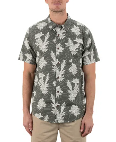 Hurley Men's Lido Stretch Short Sleeve Shirt In Green