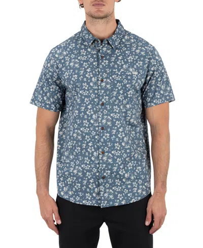Hurley Men's Lido Stretch Short Sleeve Shirt In Blue