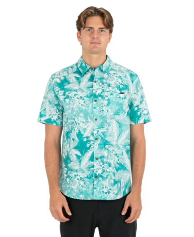 Hurley Men's Lido Stretch Short Sleeve Shirt In Blue