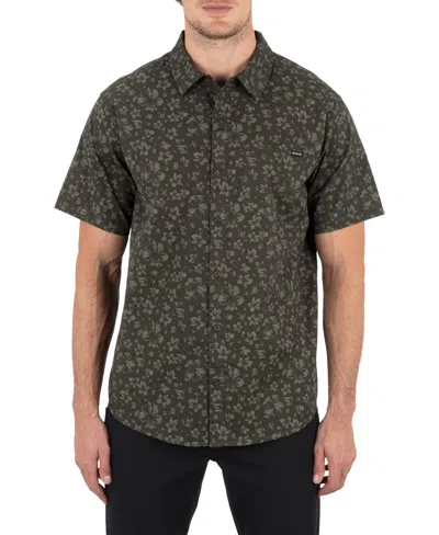 Hurley Men's Lido Stretch Short Sleeve Shirt In Brown