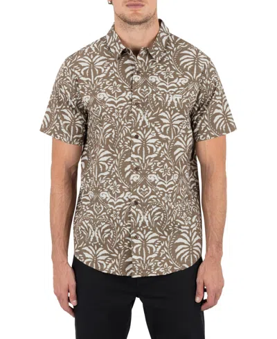 Hurley Men's Lido Stretch Short Sleeve Shirt In Green