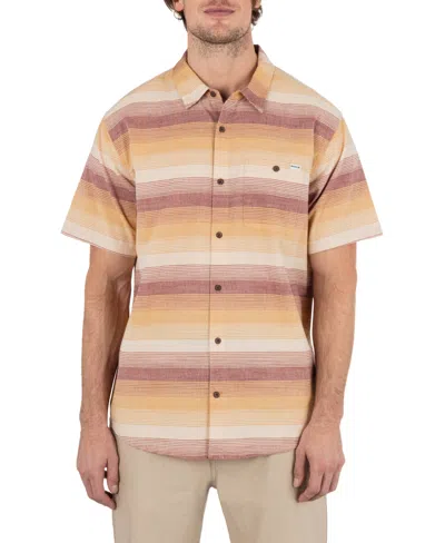 Hurley Men's Lido Stripe Short Sleeve Shirt In Multi