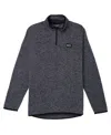 Hurley Men's Mesa Ridgeline 1/4 Zip Sweatershirt In Ion Grey