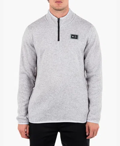 Hurley Men's Mesa Ridgeline 1/4 Zip Sweatershirt In White