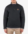 Hurley Men's Middleton Quilted 1/4 Zip Sweatshirt In Dark Stone Grey