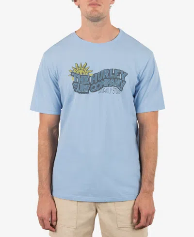 Hurley Men's Naturally Stoked Short Sleeve T-shirt In Eifel Blue