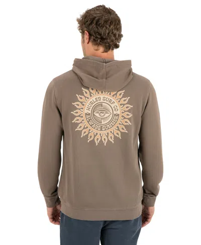 Hurley Men's Naturals Kangeroo Pocket Graphic Hoodie In Brown