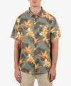 Hurley Men's Oao Lido Stretch Short Sleeve Shirt In Army