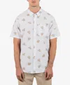 Hurley Men's Oao Stretch Print Short Sleeve Shirt In Bone