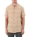 Hurley Men's Oceanside Short Sleeve Shirt In Neutral