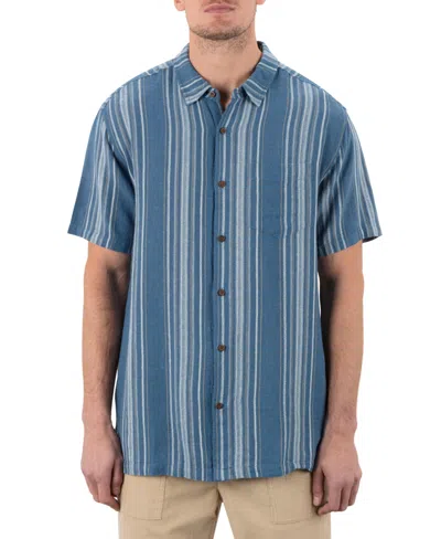 Hurley Men's Oceanside Short Sleeve Shirt In Blue