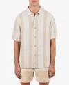 Hurley Men's Oceanside Short Sleeve Shirt In Barely Bone