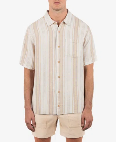 Hurley Men's Oceanside Short Sleeve Shirt In Barely Bone