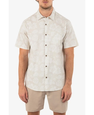 Hurley Men's One And Only Lido Stretch Short Sleeves Shirt In Bone