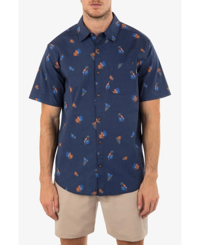 Hurley Men's One And Only Lido Stretch Short Sleeves Shirt In Submarine