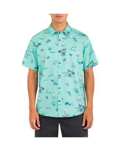 Hurley Men's One And Only Lido Stretch Short Sleeves Shirt In Tropical Mist