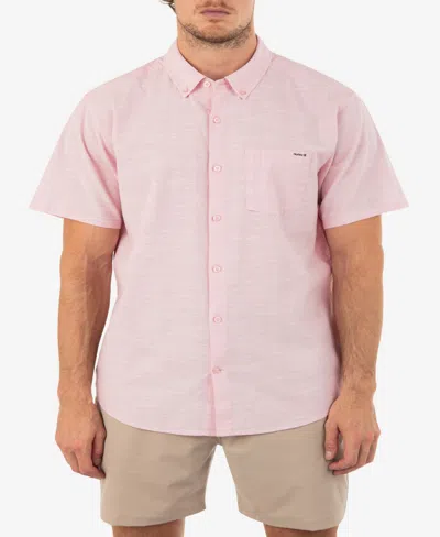 Hurley Men's One And Only Stretch Button-down Shirt In Lollipop