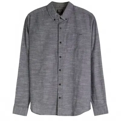 Hurley Men's One And Only Stretch Long Sleeve Shirt In Black