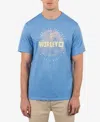 Hurley Men's Palm World Short Sleeve T-shirt In Aquifer Heather