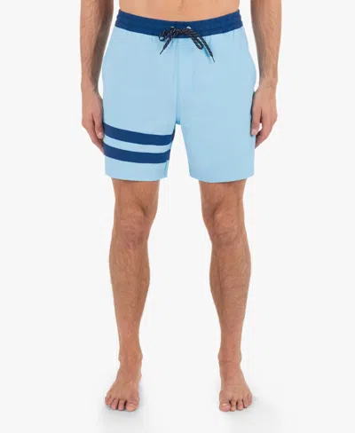 Hurley Men's Phantom Block Party Volley 17 Boardshorts In Blue Dream
