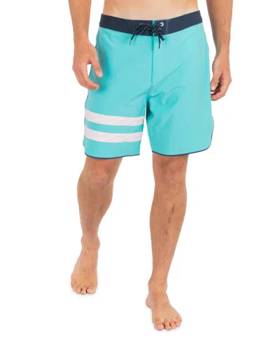 Hurley Men's Phantom Eco Block Party Solid 7" Swimsuits In Blue