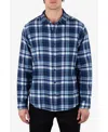 Hurley Men's Portland Flannel Long Sleeve Shirt In Armored Navy
