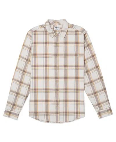 Hurley Men's Portland Flannel Long Sleeve Shirt In Bone