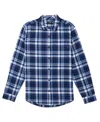 Hurley Men's Portland Flannel Long Sleeve Shirt In Submarine