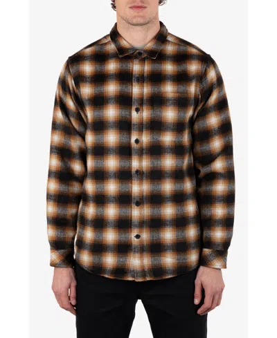 Hurley Men's Portland Heavyweight Flannel Shirt In Brown