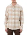 Hurley Men's Portland Stretch Flannel Long Sleeve Shirt In Neutral