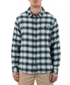 Hurley Men's Portland Stretch Flannel Long Sleeve Shirt In Black