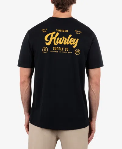 Hurley Men's Raceway Slub Short Sleeve T-shirt In Black