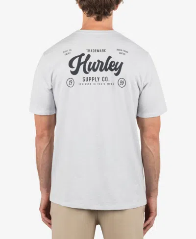 Hurley Men's Raceway Slub Short Sleeve T-shirt In Platinum