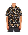 Hurley Men's Rincon Print Short Sleeve Button-up Shirt In Nectarine