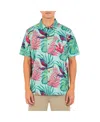 Hurley Rincon Floral Short Sleeve Button-up Shirt In Tropical Mist