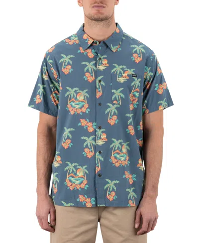 Hurley Men's Rincon Short Sleeve Shirt In Blue