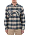 Hurley Men's Santa Cruz Seaside Flannel Long Sleeve Shirt In Multi