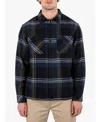 Hurley Men's Santa Cruz Shoreline Flannel Long Sleeve Shirt In Khaki