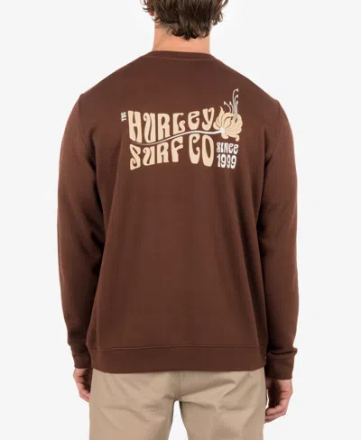 Hurley Men's Sea Crew Sweatshirt In Hickory Brown